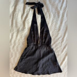 XS Zara black halter mini dress